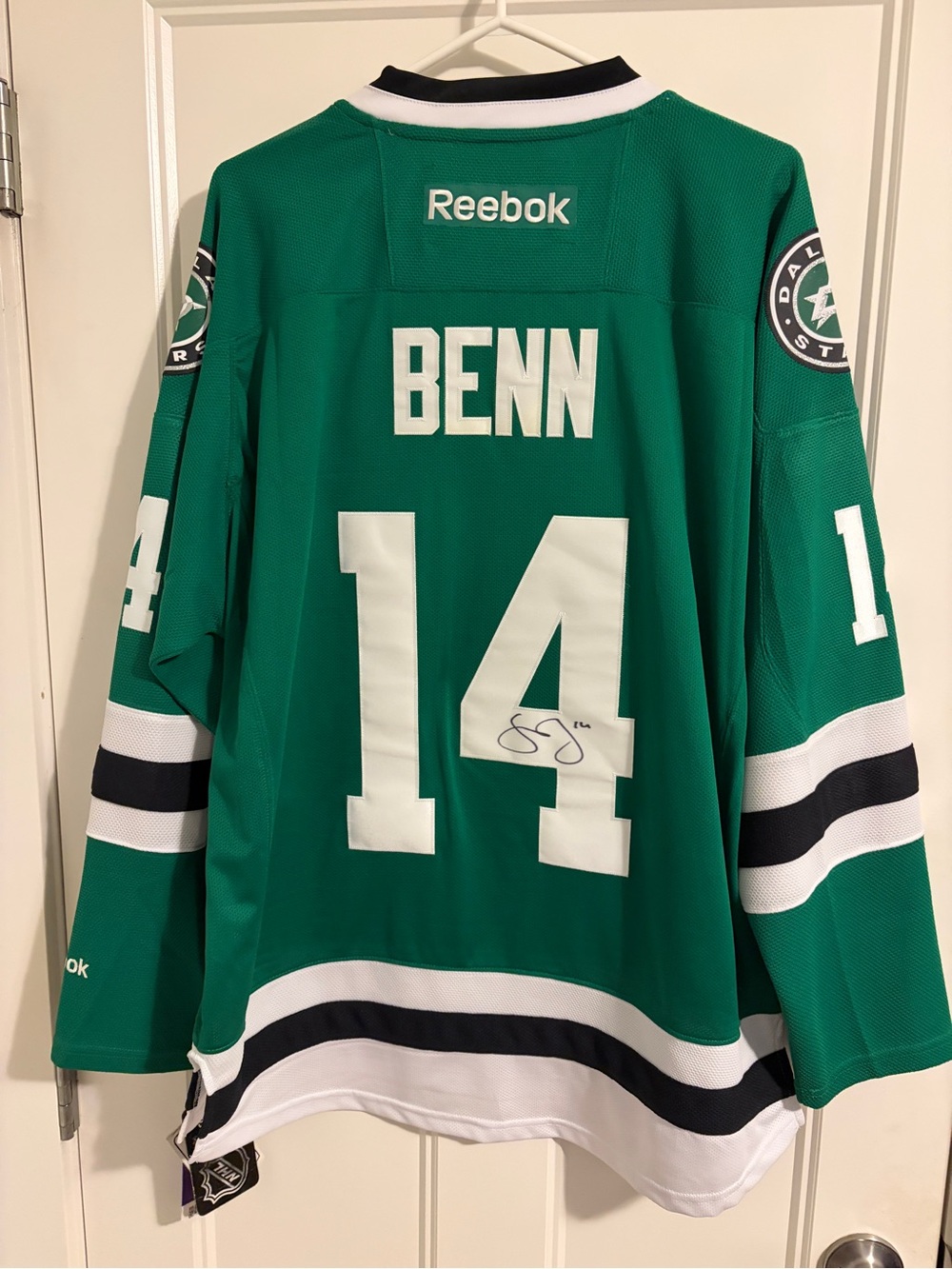 Reebok Green Benn #14 Dallas Stars Hockey Jersey